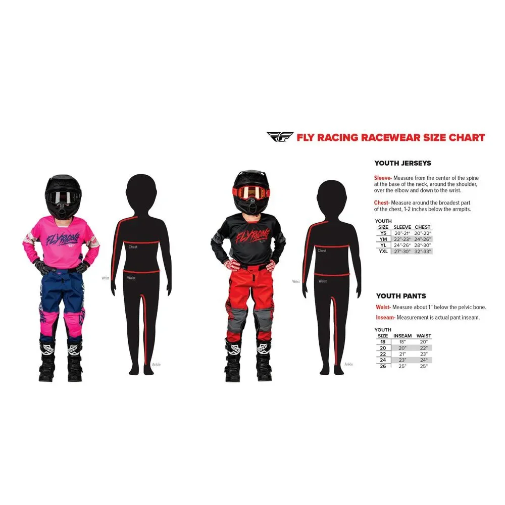 Fly Racing F-16 Youth Motocross / Off-Road Dirt Bike Pants SZ Youth 18